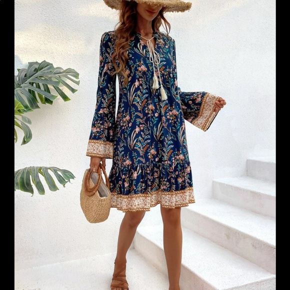 Boho paisley floral print Dress - Picture 7 of 7
